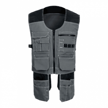 Mens Grey tool vest working vest 